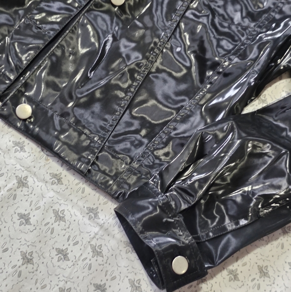 Highway Glossy Polyurethane Jean Style Jacket - Picture 2 of 6